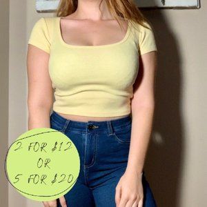 Yellow Crop Top
